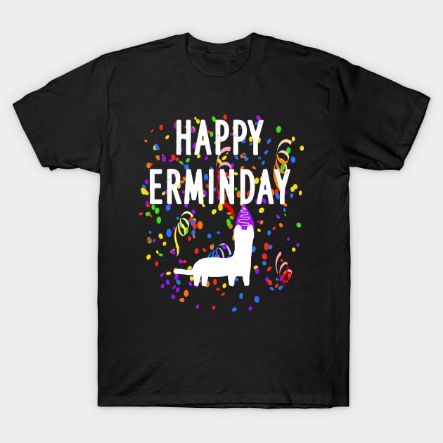 happy ermine day family wild animal design T-Shirt by FindYourFavouriteDesign